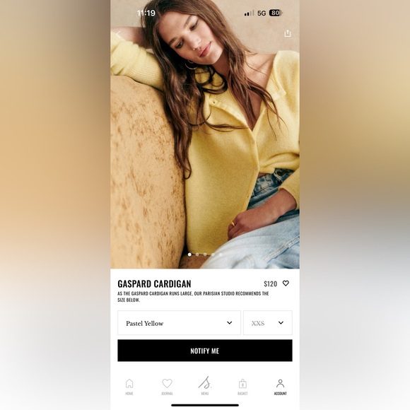 Gaspard Cardigan, Sézane! New Condition 💛 - Picture 9 of 10